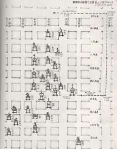 朝日旅の百科『京都』2 洛中 南部 P.92 山鉾建て・巡行コース